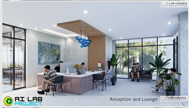 Figure 11. Reception and Lounge for a 676.5 SQM AI Lab for MOST-BARMM