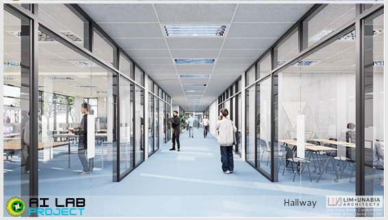 Figure 12. Hallway area for a 676.5 SQM AI Lab for MOST-BARMM